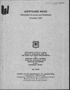 ACETYLATLID WOOD Information Reviewed and Reaffirmed November 1955
