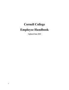Cornell College Employee Handbook  Updated June 2015