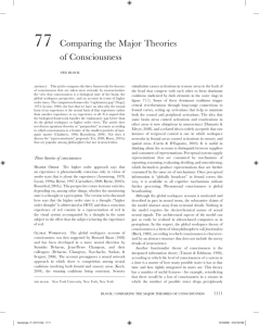 77    Comparing the Major Theories   of Consciousness