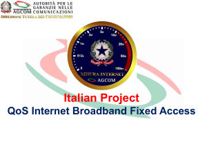 Italian Project QoS Internet Broadband Fixed Access