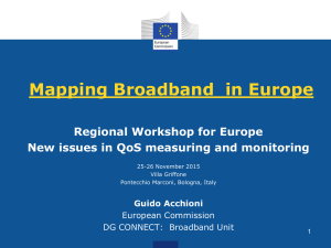 Mapping Broadband  in Europe Regional Workshop for Europe