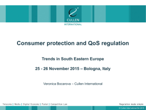 Consumer protection and QoS regulation Trends in South Eastern Europe