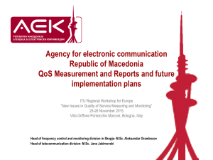 Agency for electronic communication Republic of Macedonia implementation plans