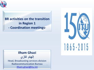 BR activities on the transition in Region 1 - Coordination meetings- 1