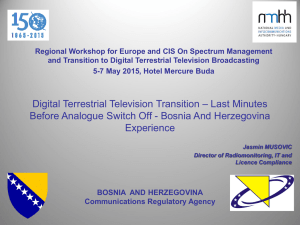 Regional Workshop for Europe and CIS On Spectrum Management