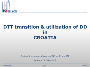 DTT transition &amp; utilization of DD in CROATIA