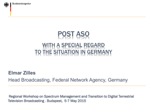 POST ASO WITH A SPECIAL REGARD TO THE SITUATION IN GERMANY Elmar Zilles