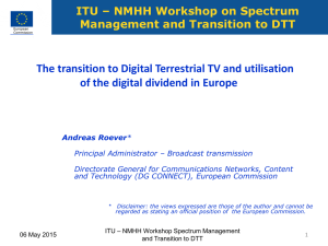 The transition to Digital Terrestrial TV and utilisation