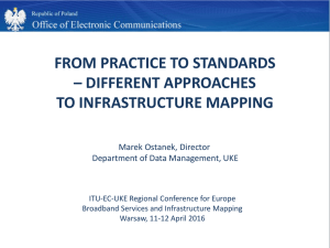FROM PRACTICE TO STANDARDS – DIFFERENT APPROACHES TO INFRASTRUCTURE MAPPING