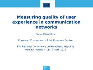Measuring quality of user experience in communication networks