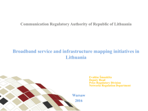 Broadband service and infrastructure mapping initiatives in Lithuania