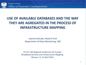 USE OF AVAILABLE DATABASES AND THE WAY INFRASTRUCTURE MAPPING