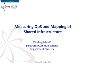 Measuring QoS and Mapping of Shared Infrastructure Miodrag Ivković Electronic Communications