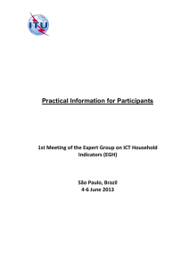 Practical Information for Participants Indicators (EGH)