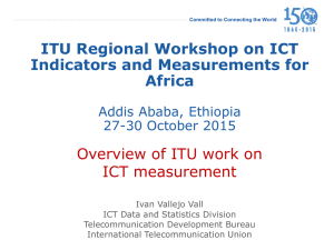 ITU Regional Workshop on ICT Indicators and Measurements for Africa