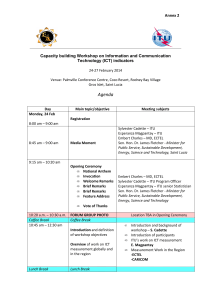 Annex 2  Capacity building Workshop on Information and Communication Technology (ICT) indicators