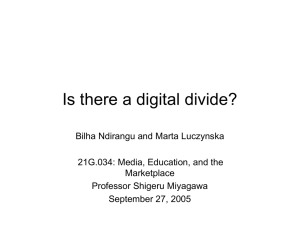 Is there a digital divide?
