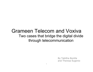 Grameen Telecom and Voxiva Two cases that bridge the digital divide