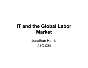 IT and the Global Labor Market Jonathan Harris 21*.034