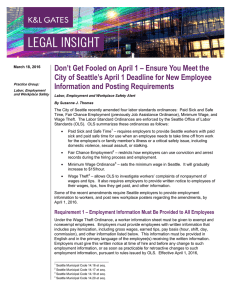 Don’t Get Fooled on April 1 – Ensure You Meet... City of Seattle’s April 1 Deadline for New Employee