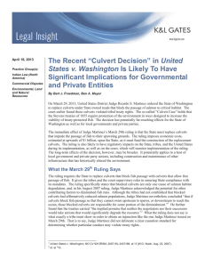 United Significant Implications for Governmental and Private Entities States v. Washington