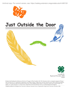Just Outside the Door Archival copy. For current version, see: 4-H 68132L