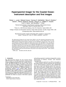 Hyperspectral Imager for the Coastal Ocean: instrument description and first images