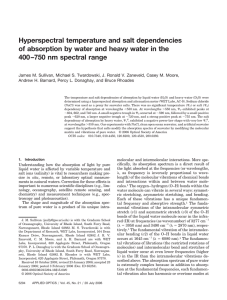 Hyperspectral temperature and salt dependencies 400 –750 nm spectral range