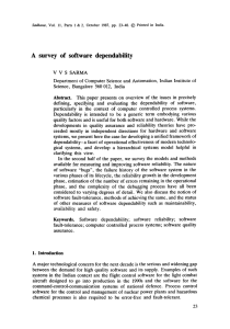 A  survey  of  software  dependability