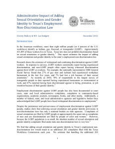 Adminsitrative Impact of Adding Sexual Orientation and Gender Identity to Texas’s Employment