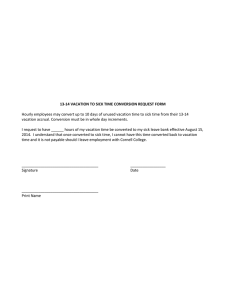 13-14 VACATION TO SICK TIME CONVERSION REQUEST FORM