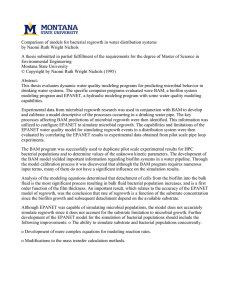 Comparison of models for bacterial regrowth in water distribution systems