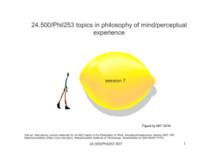 24.500/Phil253 topics in philosophy of mind/perceptual experience session 7 Figure by MIT OCW.