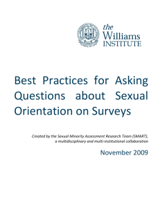 Best  Practices  for  Asking Orientation on Surveys