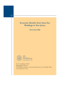 Economic Benefits from Same-Sex Weddings in New Jersey D 2006