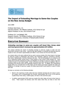 The Impact of Extending Marriage to Same-Sex Couples