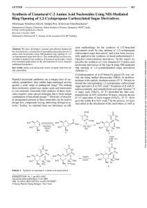 Synthesis of Unnatural C-2 Amino Acid Nucleosides Using NIS-Mediated