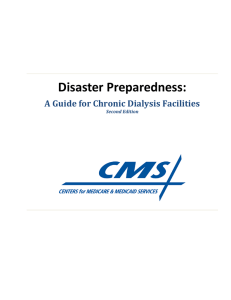   Disaster Preparedness:  A Guide for Chronic Dialysis Facilities