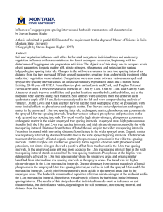 Influence of lodgepole pine spacing intervals and herbicide treatment on... by Steven Eugene Hagler