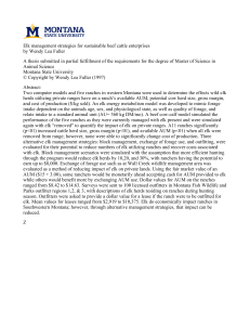 Elk management strategies for sustainable beef cattle enterprises