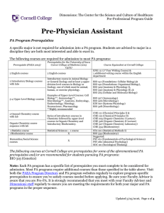 Pre-Physician Assistant
