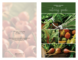 catering guide CORNELL COLLEGE 2015-2016