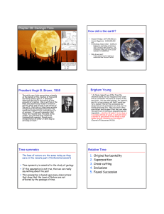 Chapter 28: Geologic Time How old is the earth?