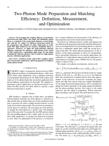 Two-Photon Mode Preparation and Matching Efficiency: Definition, Measurement, and Optimization