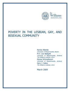 POVERTY  IN  THE  LESBIAN,  GAY, ... BISEXUAL COMMUNITY  Randy Albelda