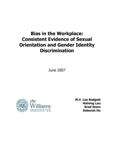 Bias in the Workplace: Consistent Evidence of Sexual Orientation and Gender Identity
