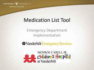 Medication List Tool Emergency Department Implementation