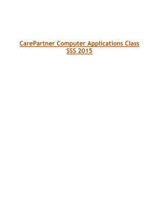 CarePartner Computer Applications Class SSS 2015