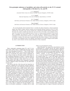 First-principles indicators of metallicity and cation off-centricity in the IV-VI... chalcogenides of divalent Ge, Sn, and Pb