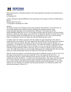 Direct determination of adsorbate positions with energy-dependent and angle-resolved photoelectron diffraction